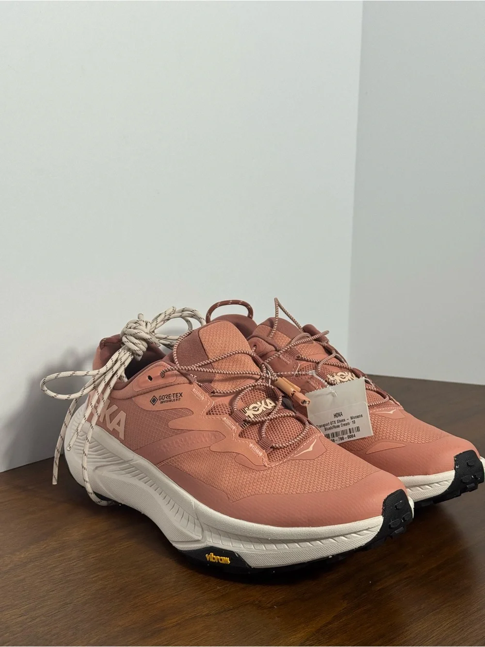 HOKA Transport GTX Gore-Tex Shoes Women’s 10 Blush Rose/Cream NWT